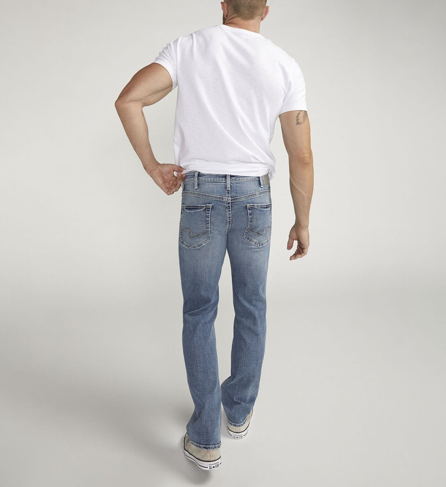 Men Silver Jeans | Gordie Relaxed Fit Straight Leg Jeans