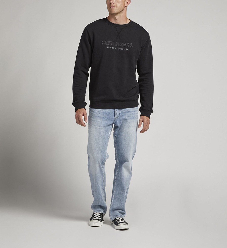 Men Silver Jeans | Mens Crewneck Sweatshirt