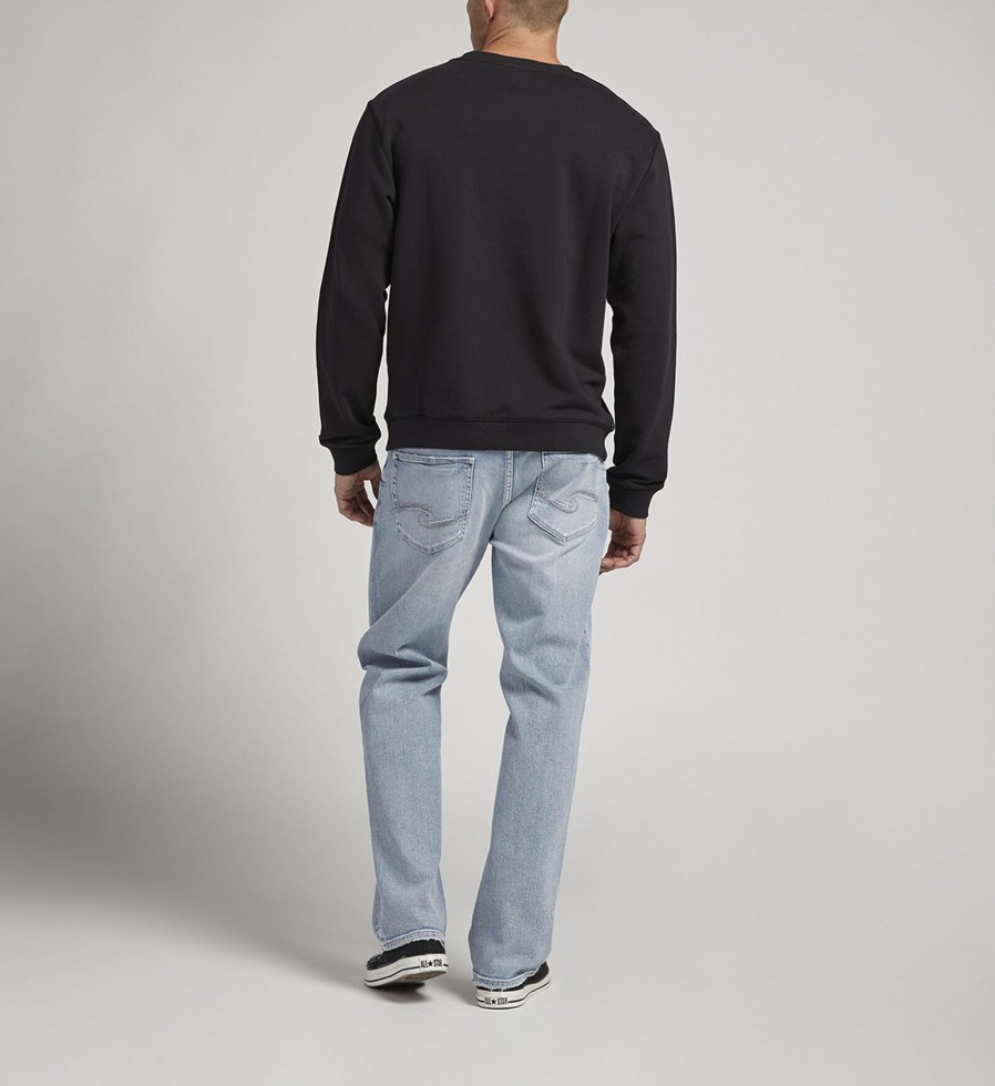 Men Silver Jeans | Mens Crewneck Sweatshirt