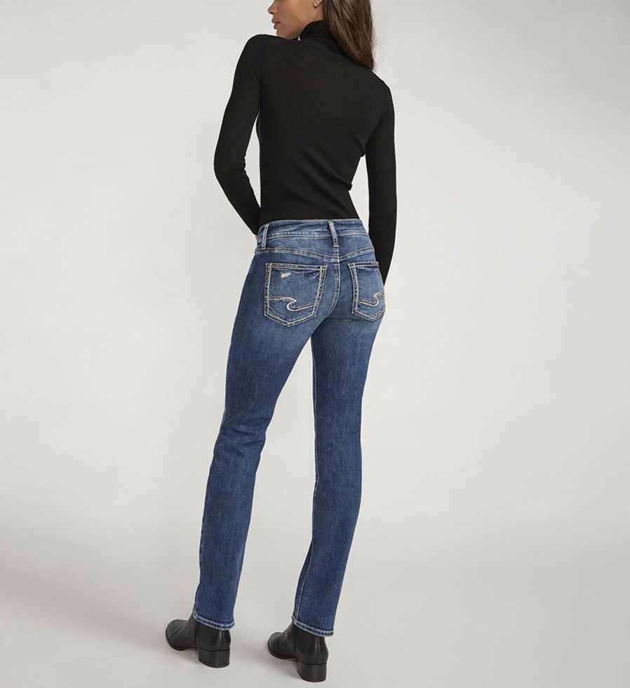 Women Silver Jeans | Britt Low Rise Straight Leg Jeans