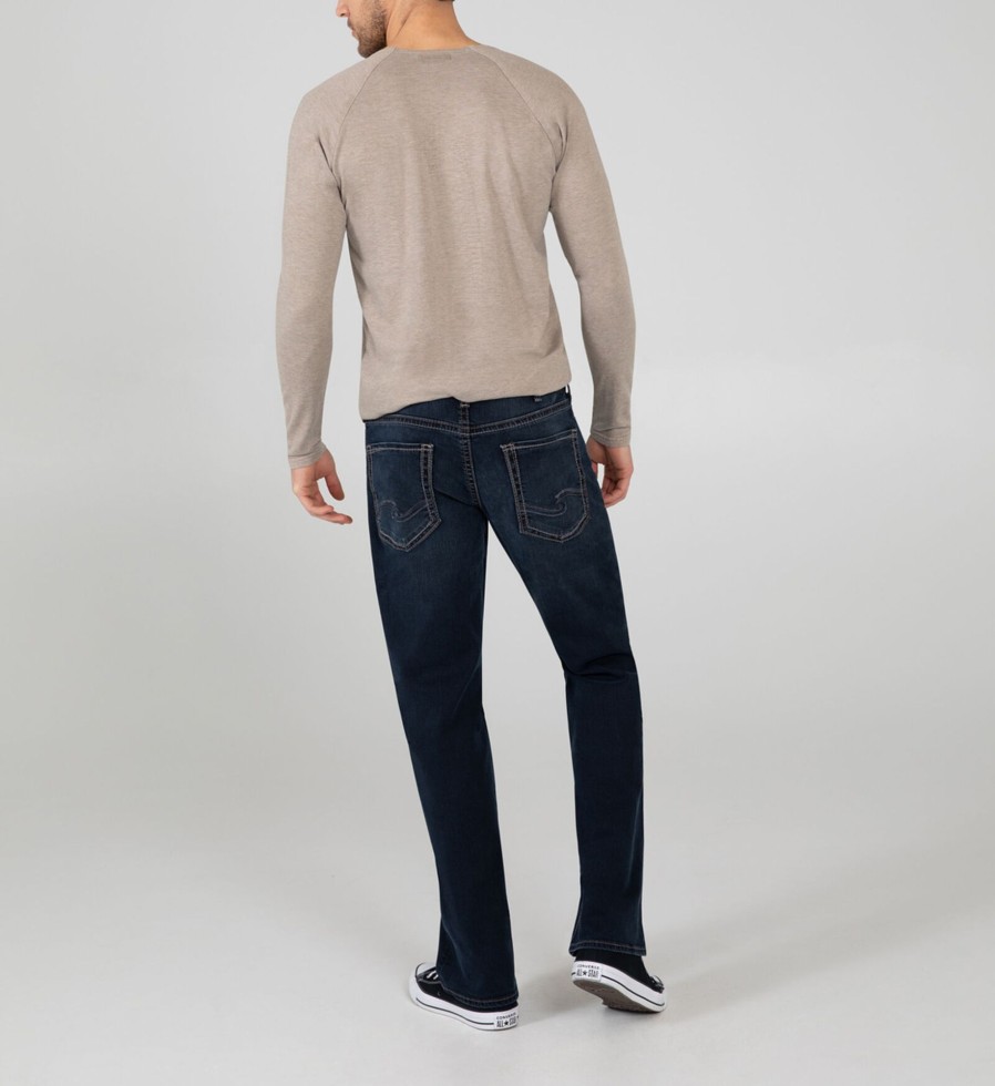 Men Silver Jeans | Zac Relaxed Fit Straight Leg Jeans