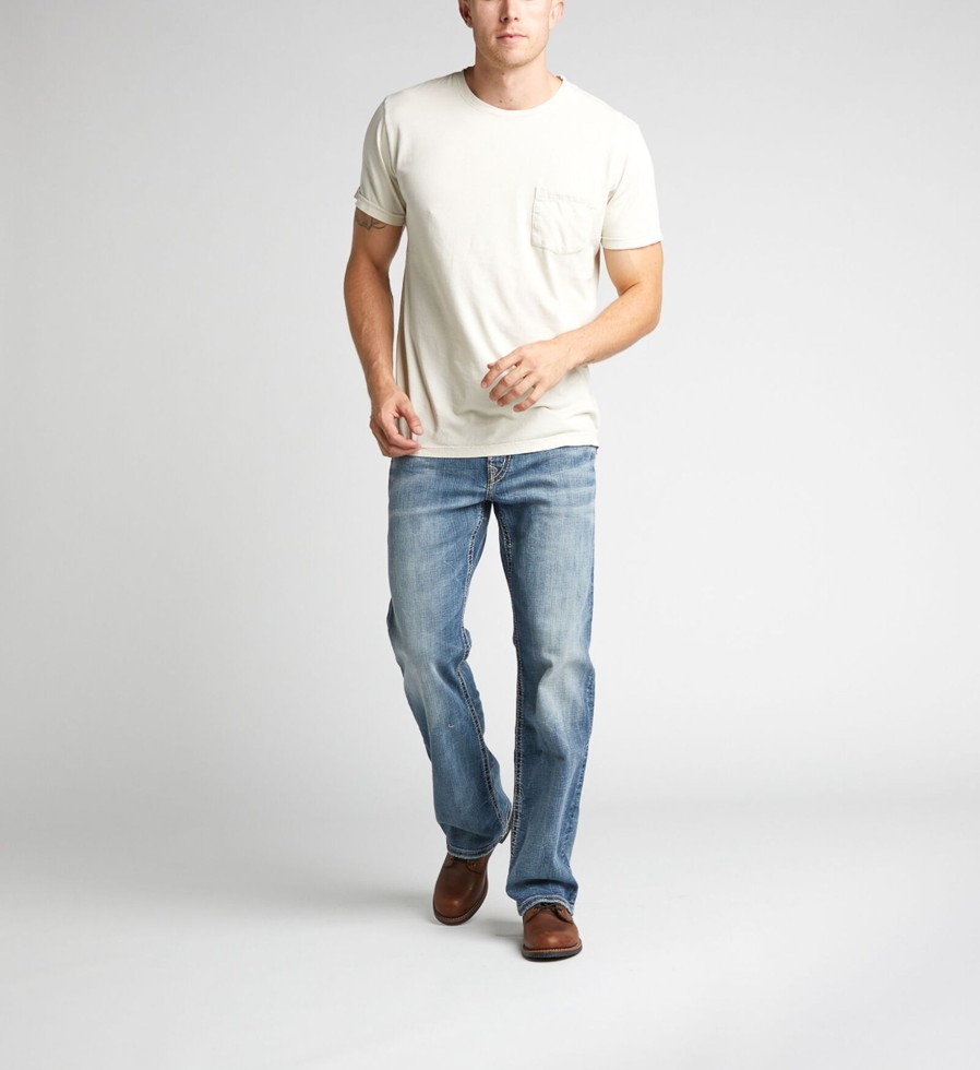 Men Silver Jeans | Craig Easy Fit Bootcut Jeans