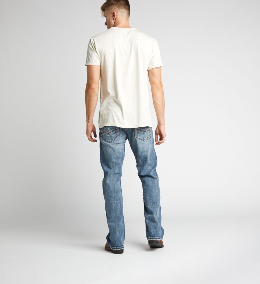 Men Silver Jeans | Craig Easy Fit Bootcut Jeans