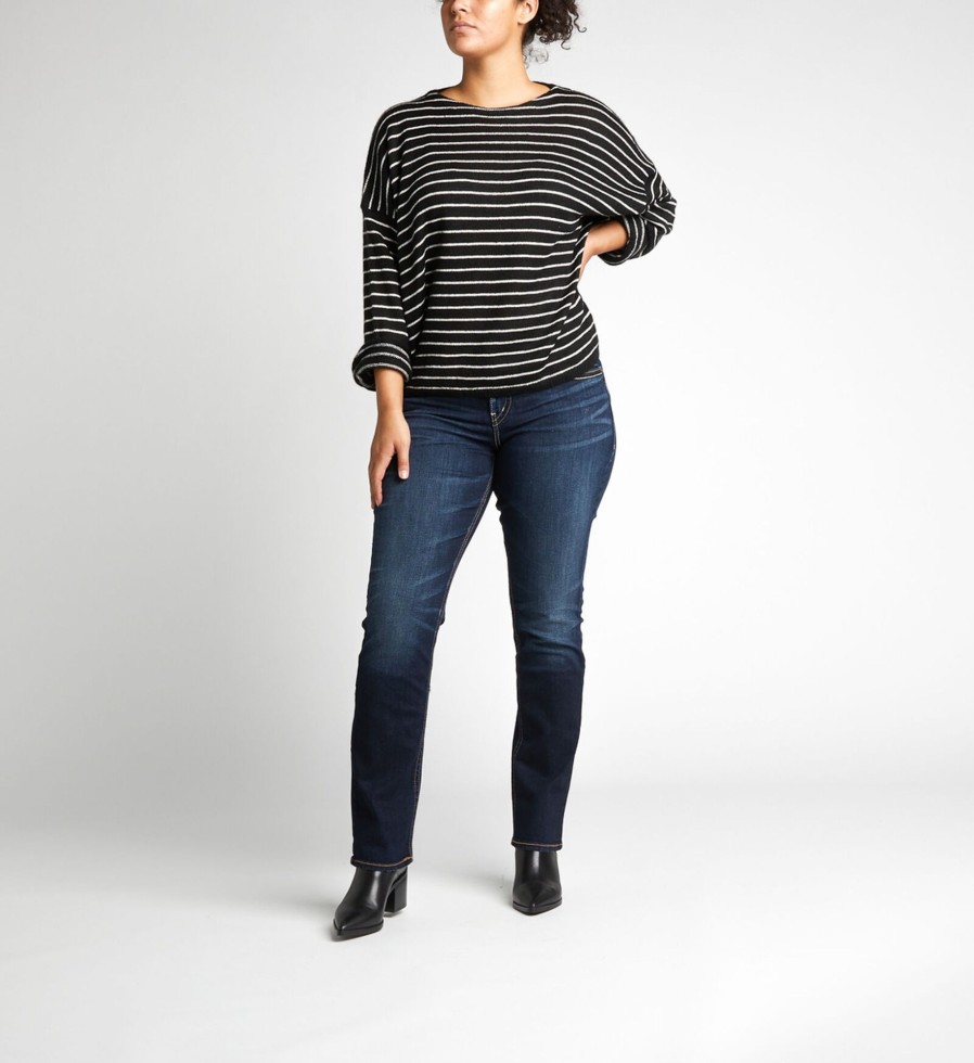 Plus Silver Jeans | Suki Mid Rise Straight Leg Jeans Plus Size