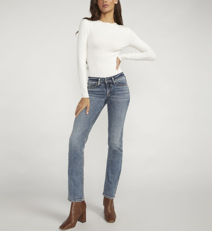 Women Silver Jeans | Tuesday Low Rise Straight Leg Jeans