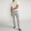 Men Silver Jeans | Allan Slim Fit Straight Leg Jeans