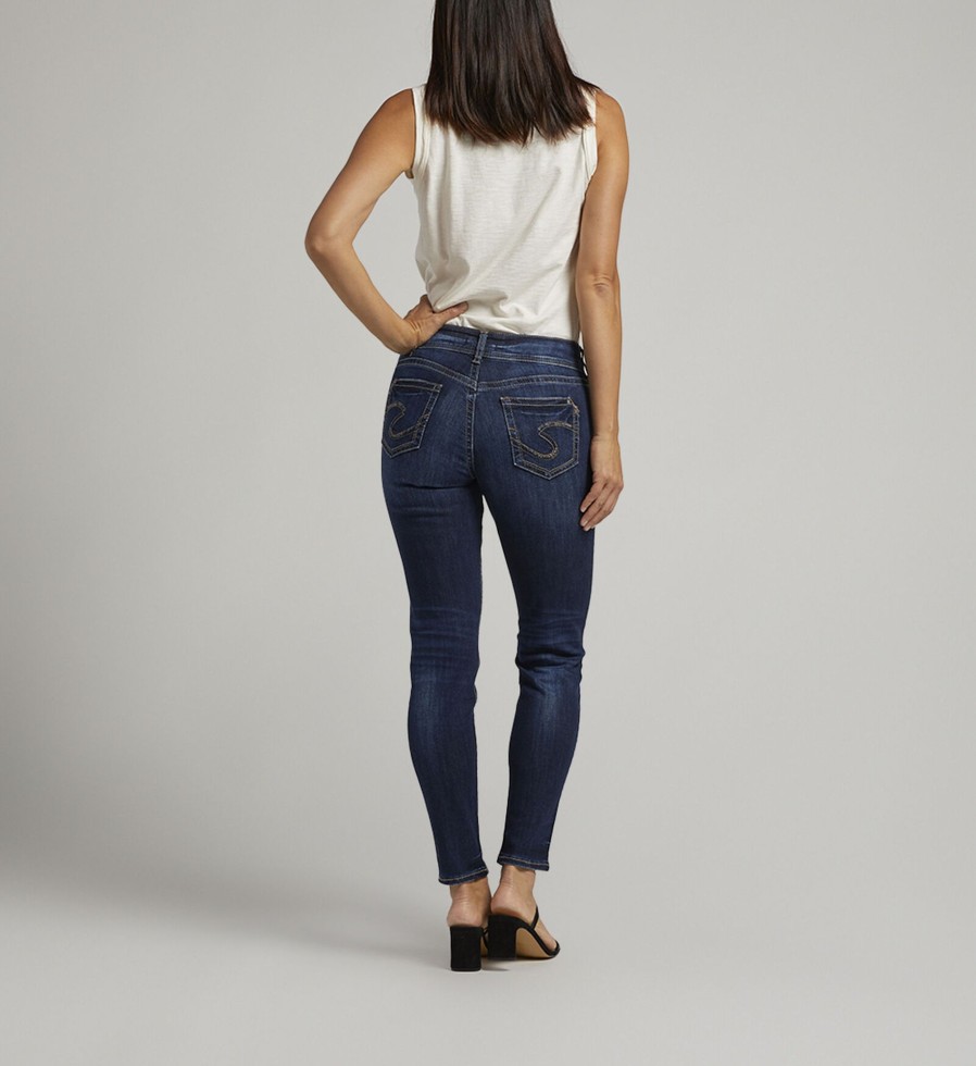 Women Silver Jeans | Suki Mid Rise Skinny Jeans