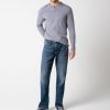 Men Silver Jeans | Zac Relaxed Fit Straight Leg Jeans