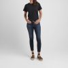 Women Silver Jeans | Elyse Mid Rise Skinny Crop Jeans