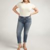 Plus Silver Jeans | Girlfriend Mid Rise Slim Leg Jeans Plus Size