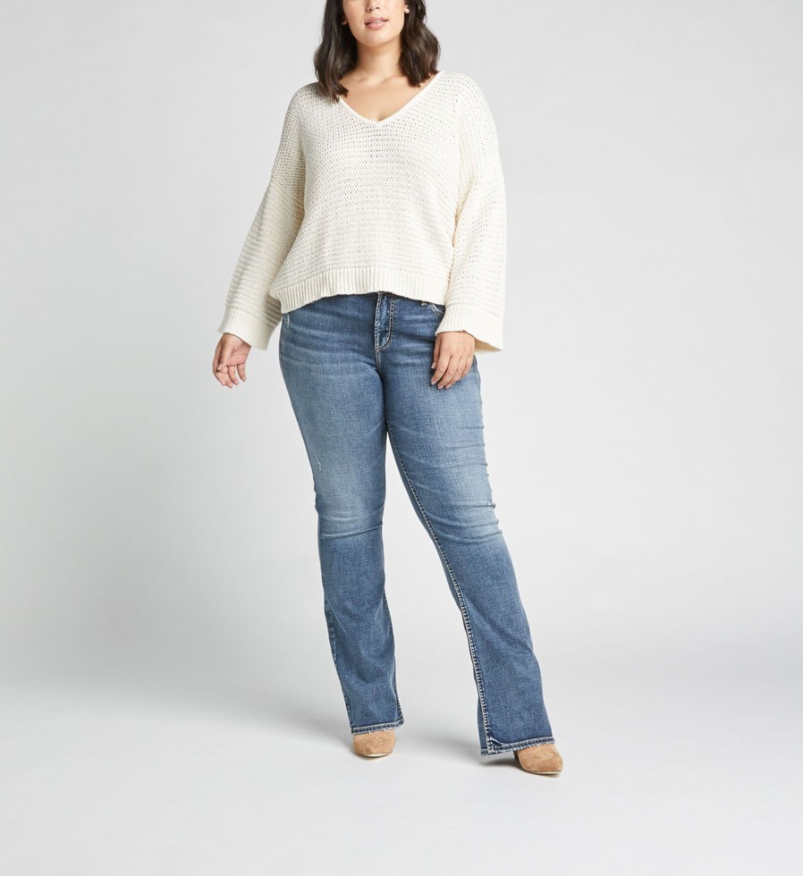 Plus Silver Jeans | Elyse Mid Rise Slim Bootcut Plus Size Jeans