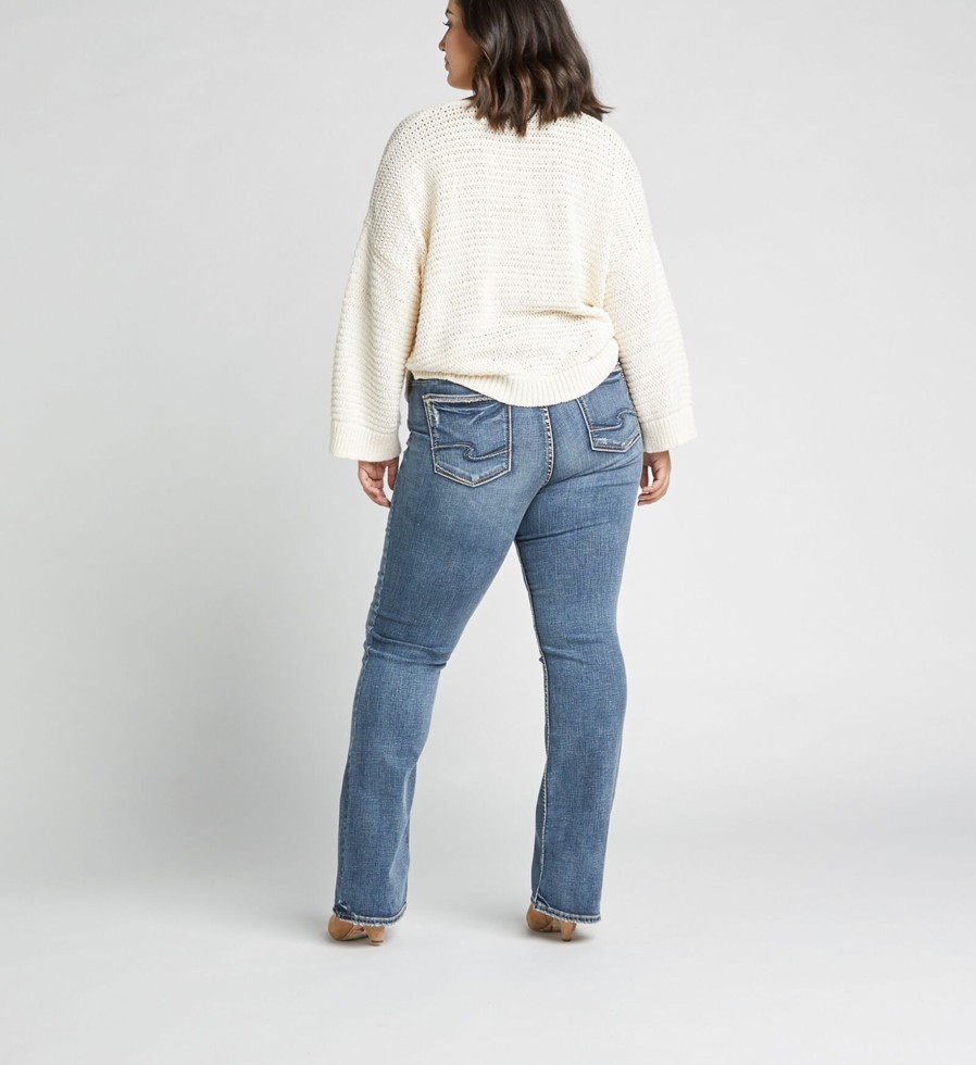 Plus Silver Jeans | Elyse Mid Rise Slim Bootcut Plus Size Jeans