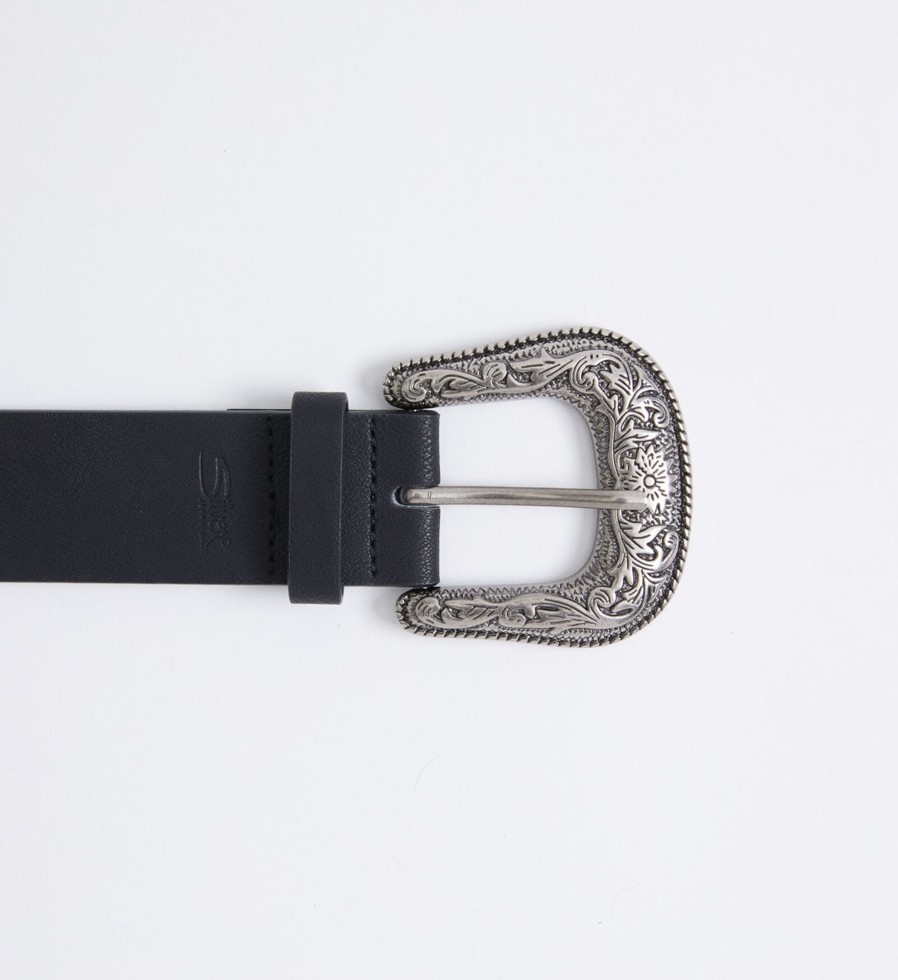 Plus Silver Jeans | Western Studded Womens Belt