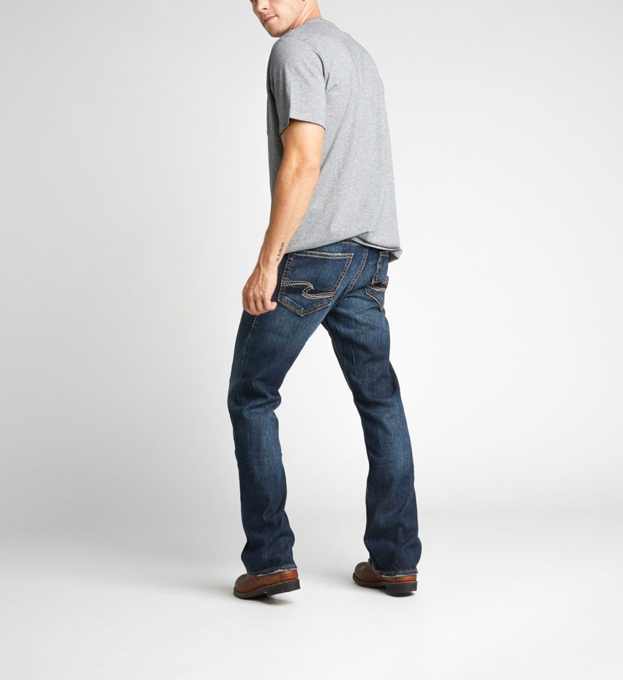 Men Silver Jeans | Zac Relaxed Fit Straight Leg Jeans