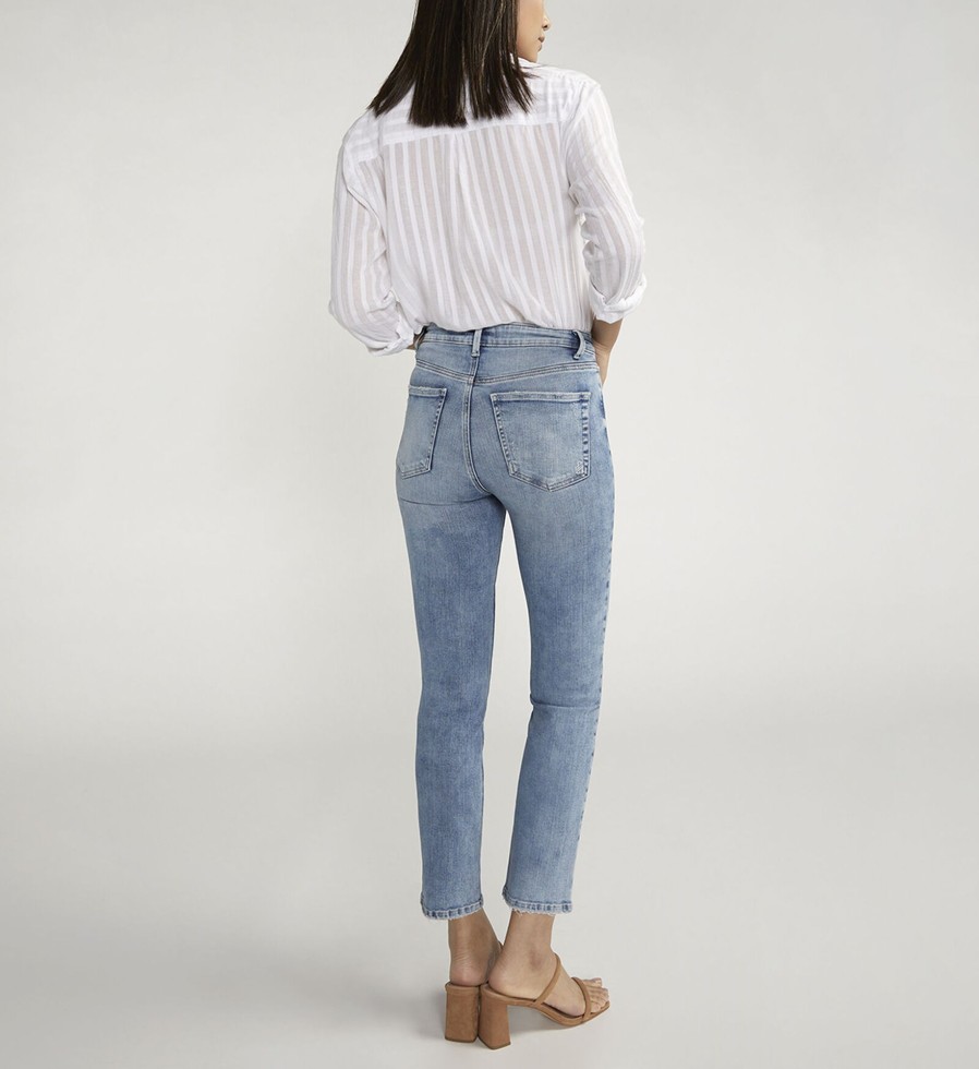 Women Silver Jeans | Isbister High Rise Straight Leg Jeans