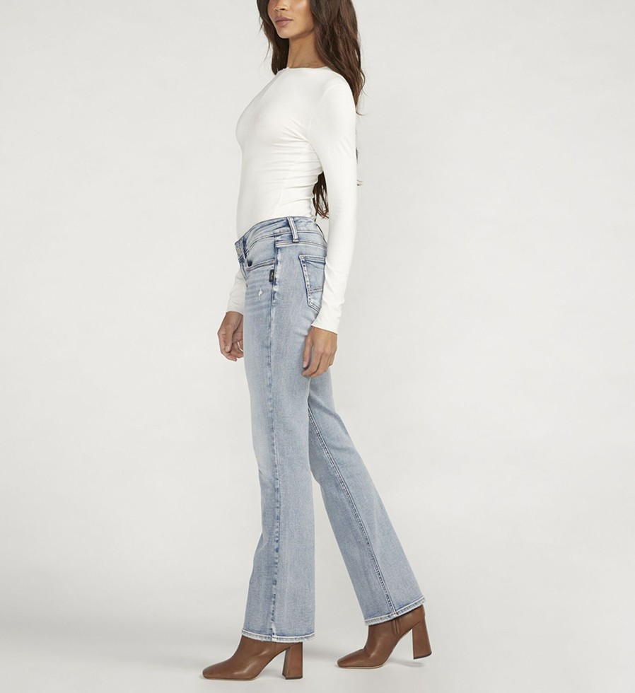 Women Silver Jeans | Britt Low Rise Slim Bootcut Jeans