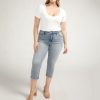 Plus Silver Jeans | Suki Mid Rise Capri Plus Size