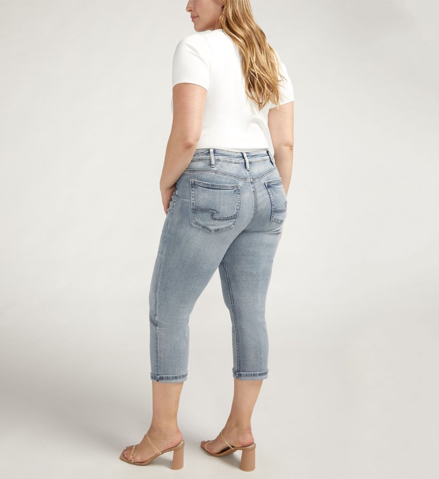 Plus Silver Jeans | Suki Mid Rise Capri Plus Size