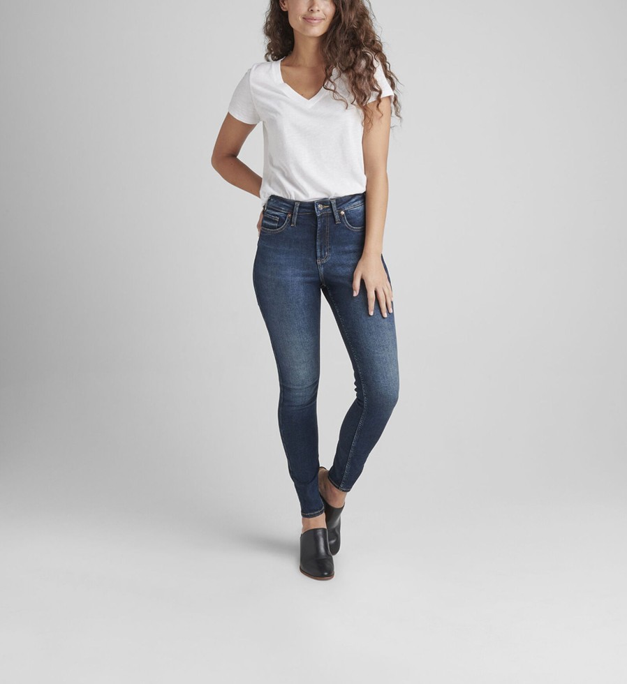 Women Silver Jeans | Infinite Fit High Rise Skinny Jeans