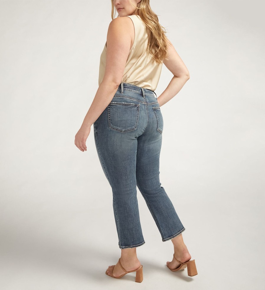 Plus Silver Jeans | Suki Mid Rise Cropped Flare Jeans Plus Size