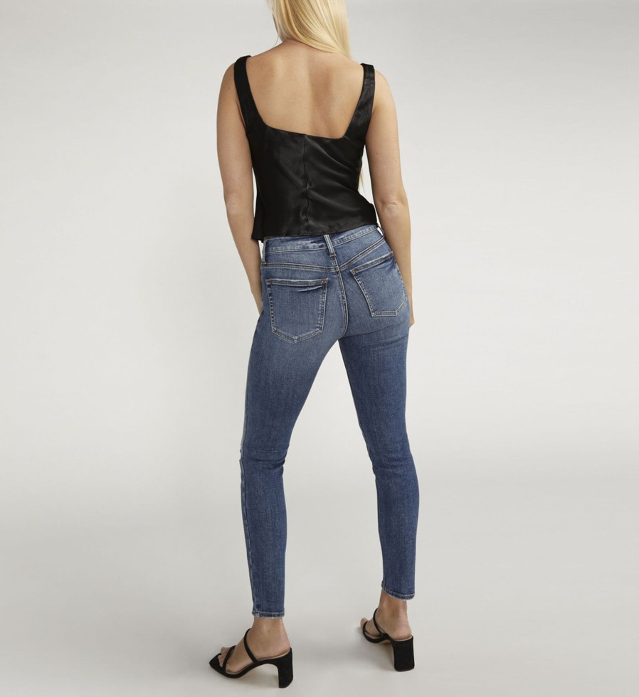 Women Silver Jeans | Suki Mid Rise Skinny Jeans