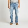 Men Silver Jeans | Gordie Loose Fit Straight Leg Jeans