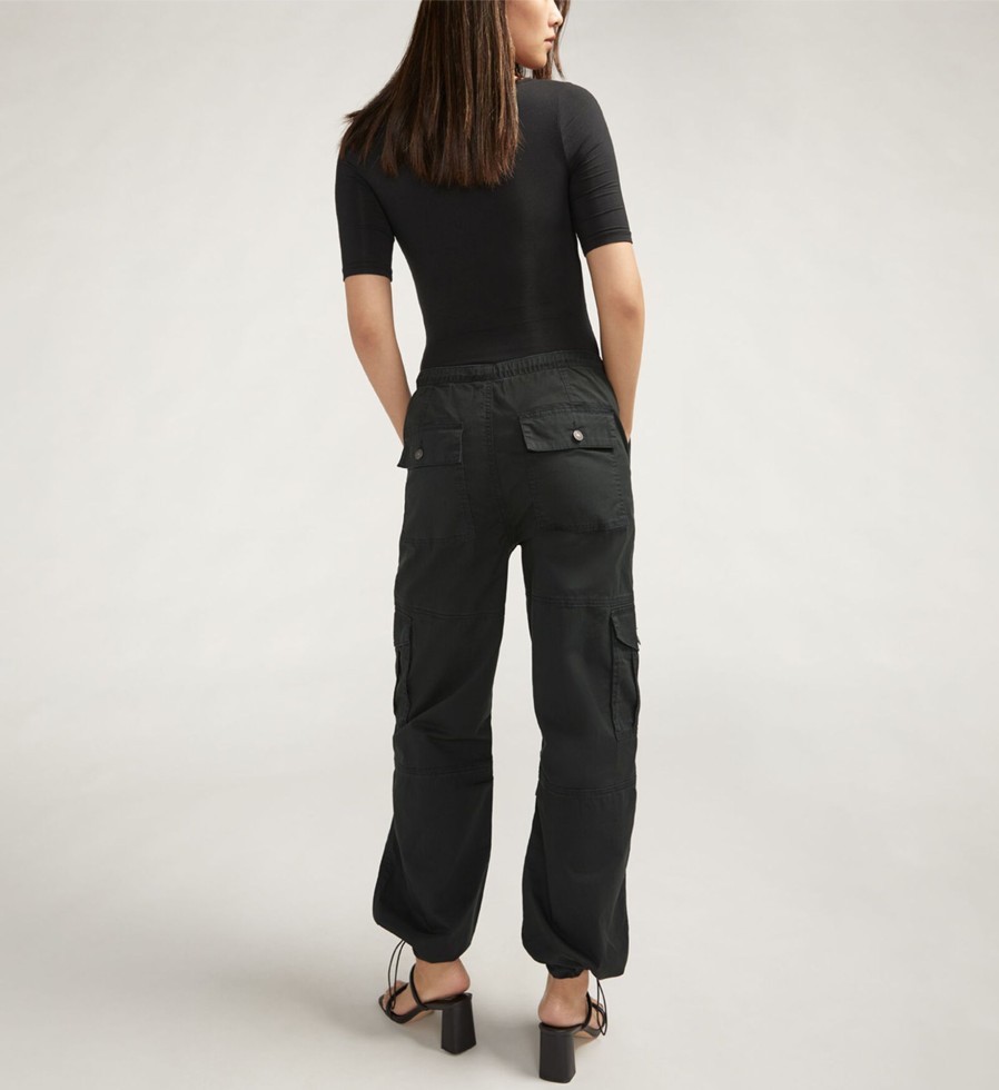 Women Silver Jeans | Parachute Cargo Pant