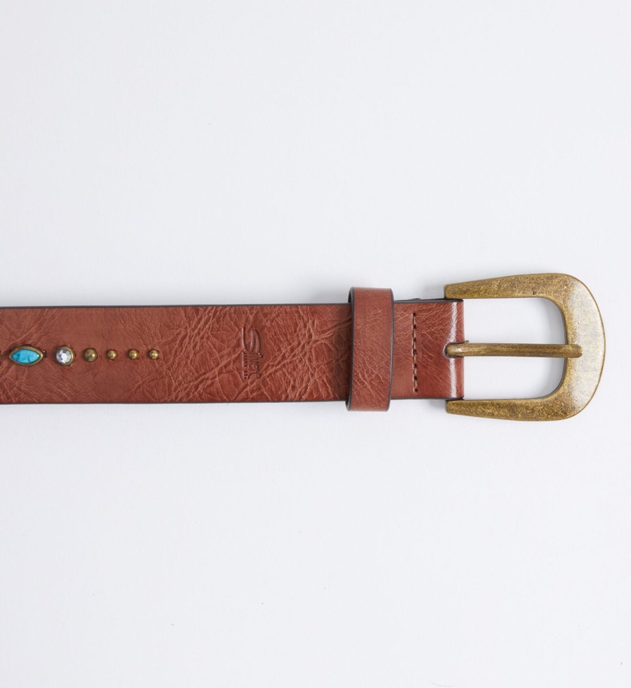 Plus Silver Jeans | Turquoise Embellished Womens Belt