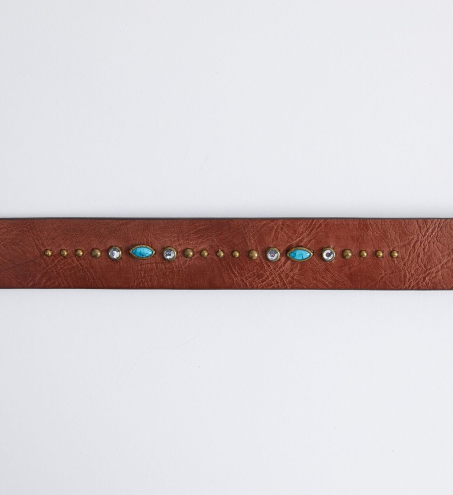 Plus Silver Jeans | Turquoise Embellished Womens Belt