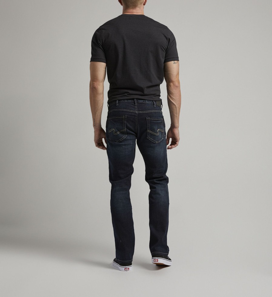 Men Silver Jeans | Allan Classic Fit Straight Leg Jeans