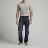 Men Silver Jeans | Eddie Relaxed Fit Tapered Leg Jeans