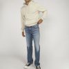 Men Silver Jeans | Zac Relaxed Fit Straight Leg Jeans