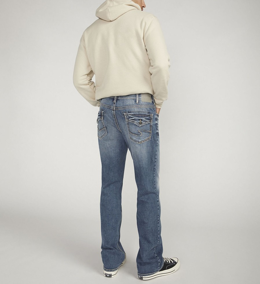 Men Silver Jeans | Zac Relaxed Fit Straight Leg Jeans