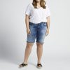 Plus Silver Jeans | Elyse Mid Rise Bermuda Short Plus Size