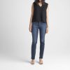 Women Silver Jeans | Most Wanted Mid Rise Straight Leg Jeans