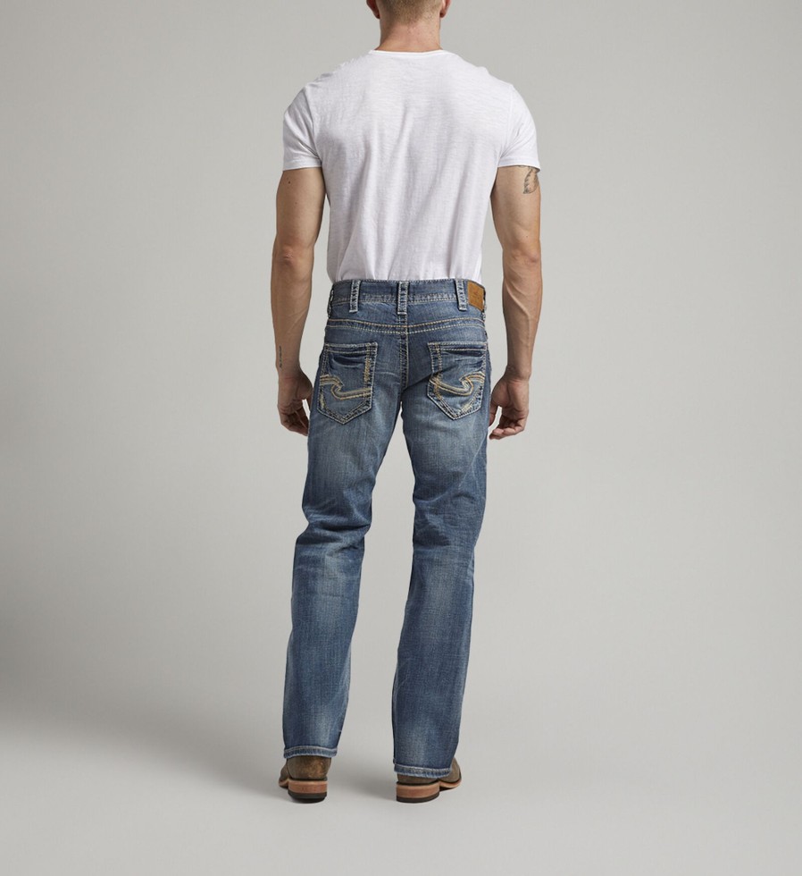 Men Silver Jeans | Zac Relaxed Fit Straight Leg Jeans