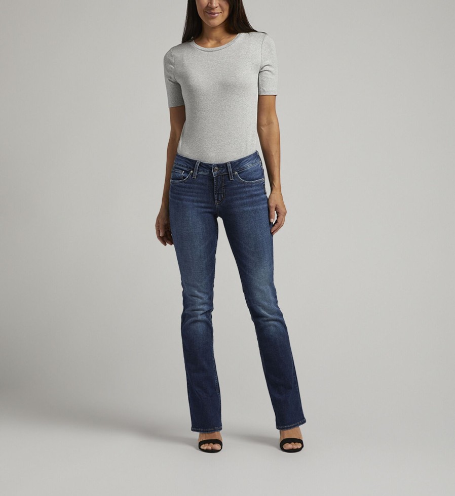 Women Silver Jeans | Suki Mid Rise Slim Bootcut Jeans