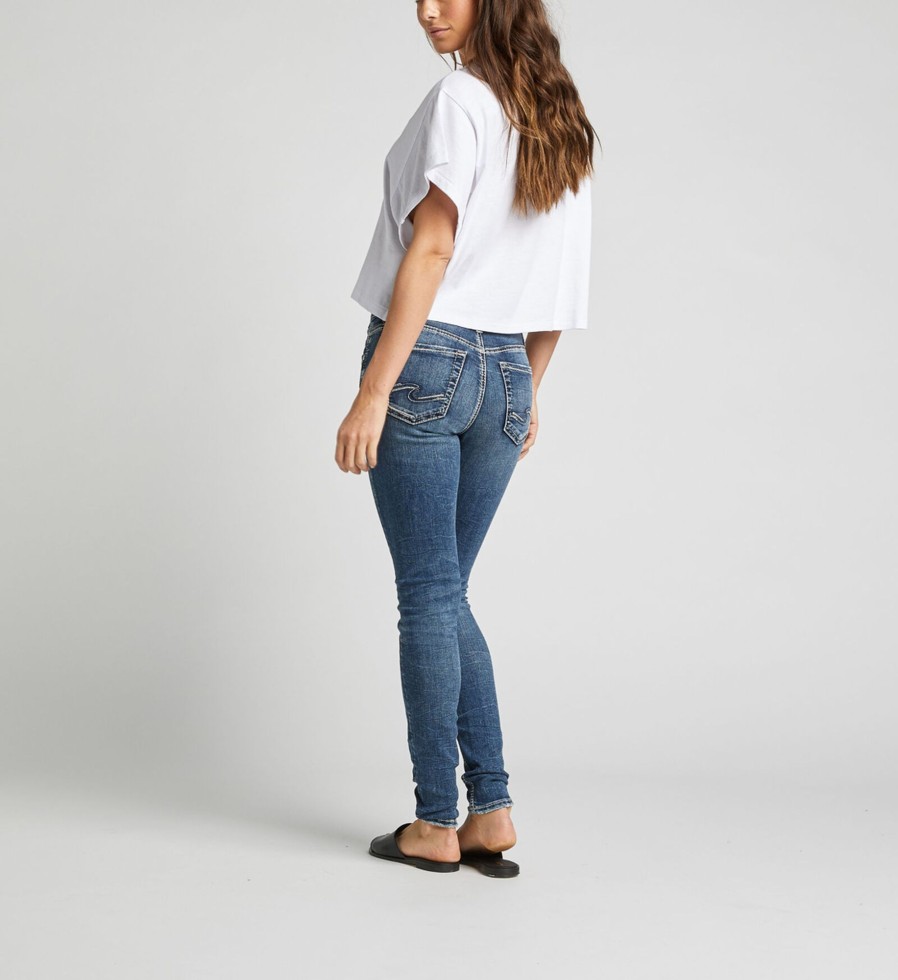 Women Silver Jeans | Avery High Rise Skinny Leg Jeans