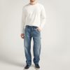 Men Silver Jeans | Relaxed Painter Jeans