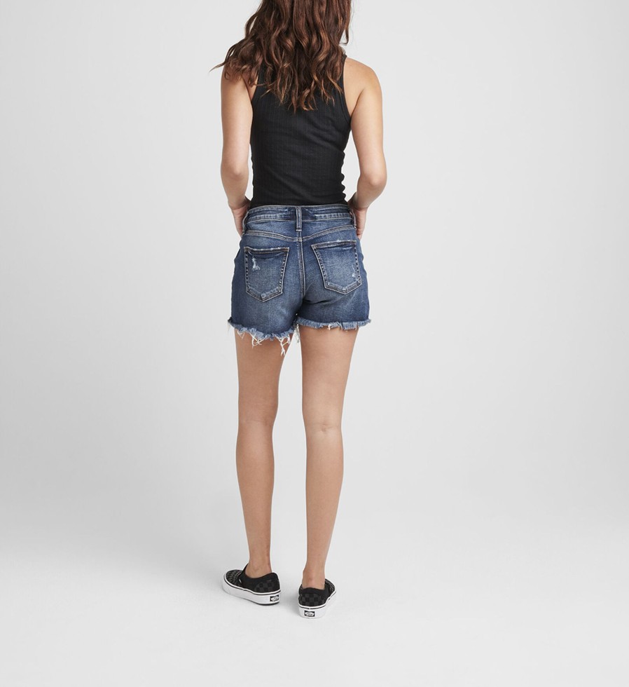 Women Silver Jeans | Suki Mid Rise Short