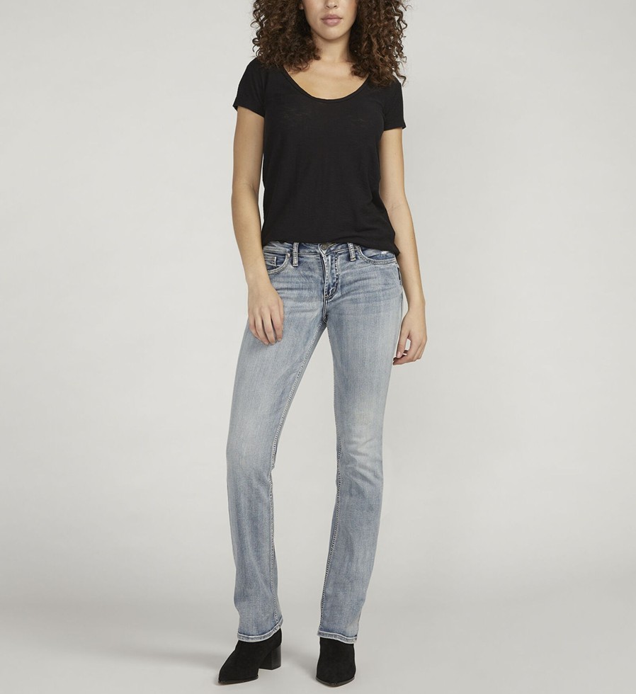 Women Silver Jeans | Suki Mid Rise Slim Bootcut Jeans