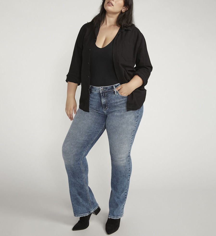 Plus Silver Jeans | Suki Mid Rise Bootcut Jeans Plus Size