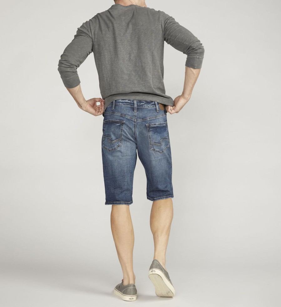 Men Silver Jeans | Gordie Relaxed Fit Short