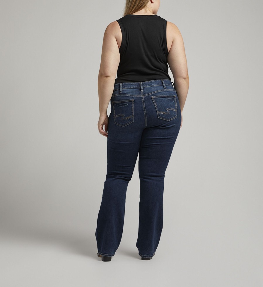 Plus Silver Jeans | Elyse Mid Rise Slim Bootcut Jeans Plus Size