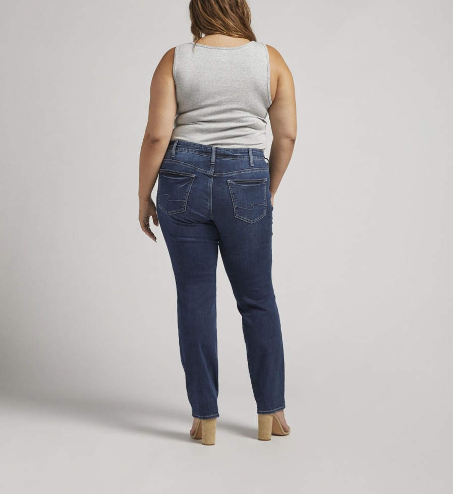 Plus Silver Jeans | Suki Mid Rise Straight Leg Jeans Plus Size