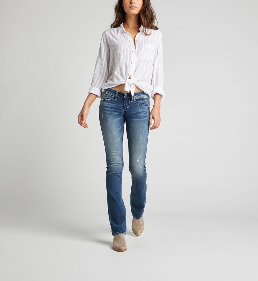 Women Silver Jeans | Tuesday Low Rise Slim Bootcut Jeans