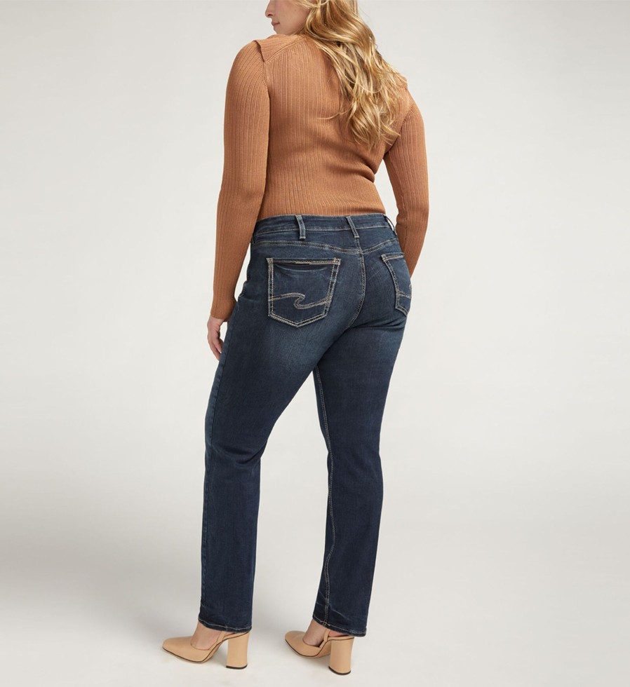 Plus Silver Jeans | Suki Mid Rise Straight Leg Jeans Plus Size