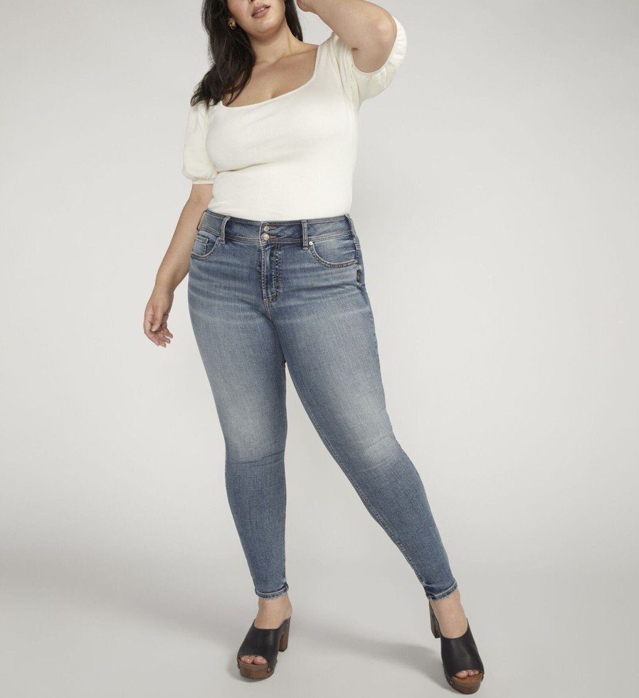 Plus Silver Jeans | Suki Mid Rise Skinny Jeans Plus Size