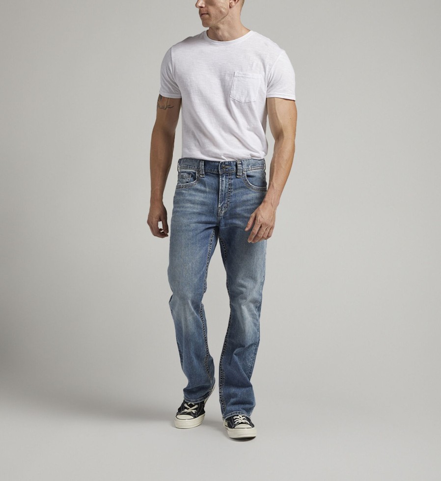 Men Silver Jeans | Craig Easy Fit Bootcut Jeans