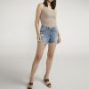 Women Silver Jeans | Suki Mid Rise Luxe Stretch Shorts